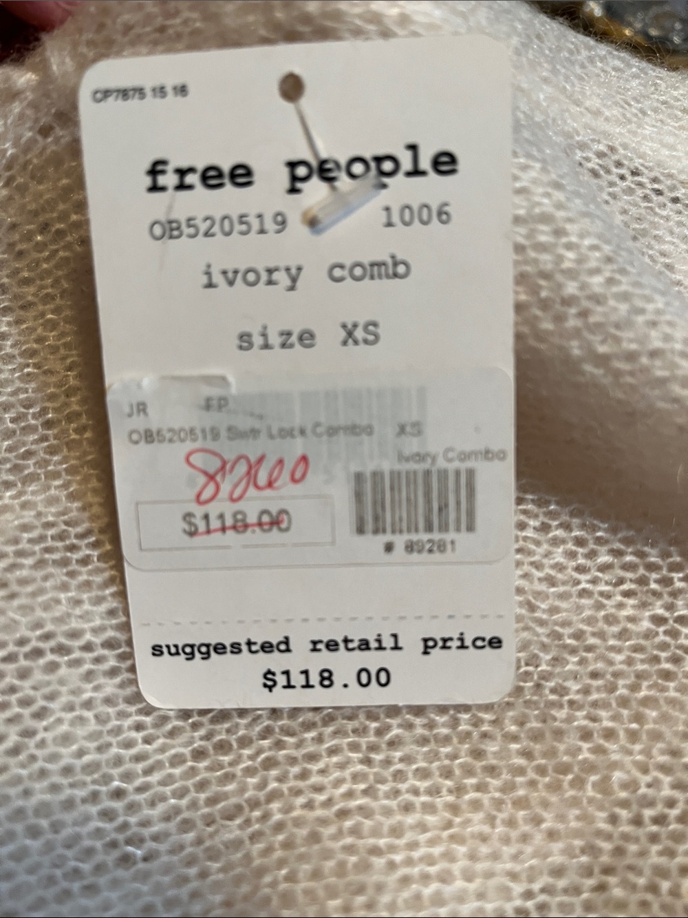 Free People Loch Lomand Off Shoulder Sweater - Picture 11 of 13